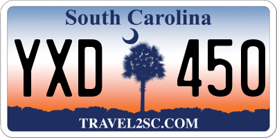 SC license plate YXD450