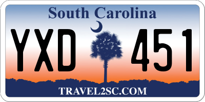 SC license plate YXD451