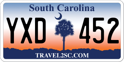 SC license plate YXD452