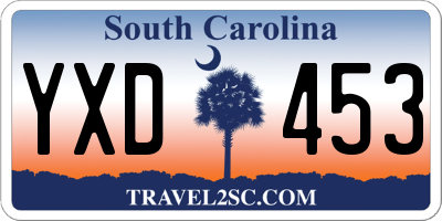 SC license plate YXD453