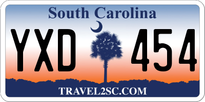 SC license plate YXD454