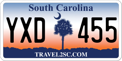 SC license plate YXD455