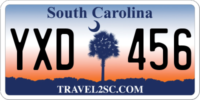 SC license plate YXD456