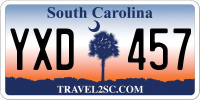 SC license plate YXD457