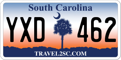 SC license plate YXD462