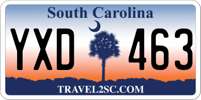 SC license plate YXD463