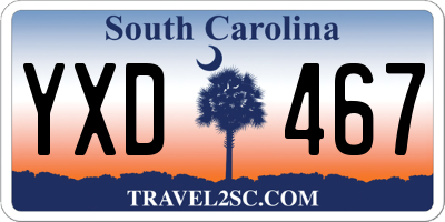 SC license plate YXD467