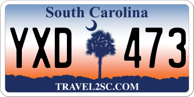 SC license plate YXD473