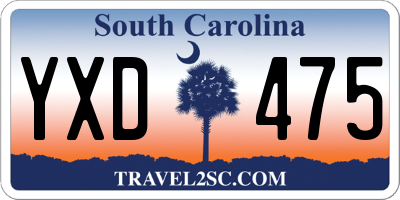 SC license plate YXD475