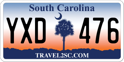 SC license plate YXD476