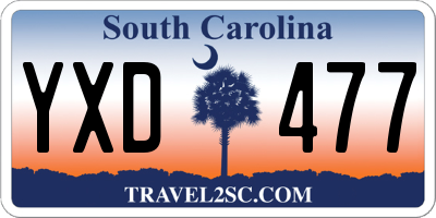 SC license plate YXD477