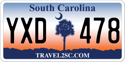 SC license plate YXD478