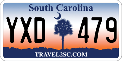 SC license plate YXD479