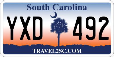 SC license plate YXD492