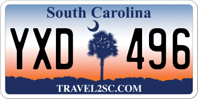 SC license plate YXD496