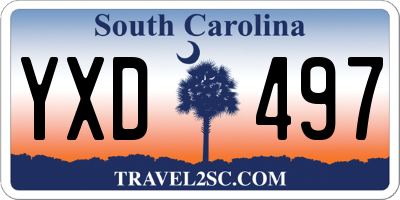 SC license plate YXD497