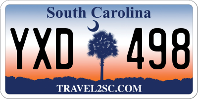 SC license plate YXD498