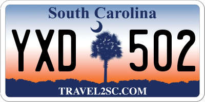 SC license plate YXD502