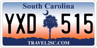 SC license plate YXD515