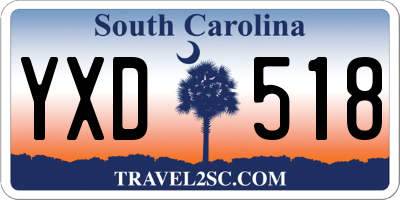 SC license plate YXD518