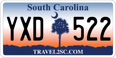 SC license plate YXD522