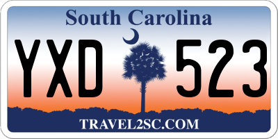 SC license plate YXD523