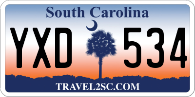 SC license plate YXD534