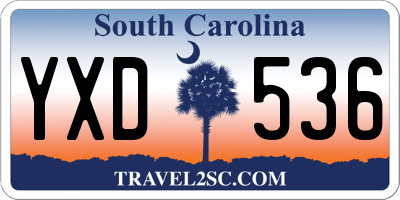 SC license plate YXD536