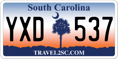 SC license plate YXD537