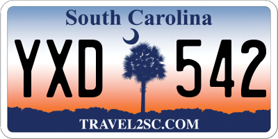 SC license plate YXD542
