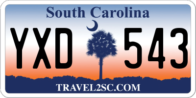SC license plate YXD543