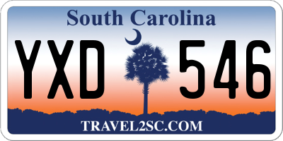 SC license plate YXD546