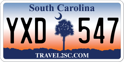 SC license plate YXD547