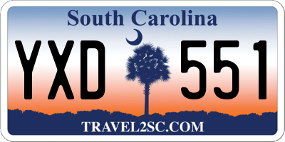 SC license plate YXD551