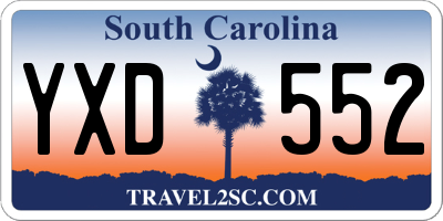 SC license plate YXD552