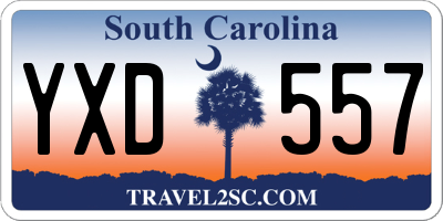 SC license plate YXD557