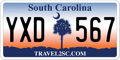 SC license plate YXD567