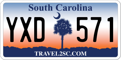 SC license plate YXD571