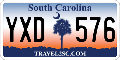 SC license plate YXD576