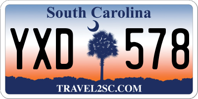 SC license plate YXD578