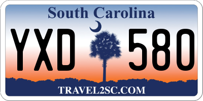 SC license plate YXD580