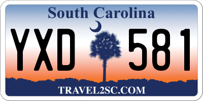 SC license plate YXD581