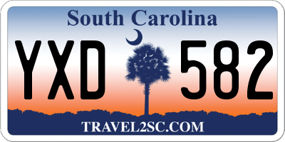SC license plate YXD582