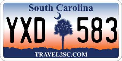 SC license plate YXD583