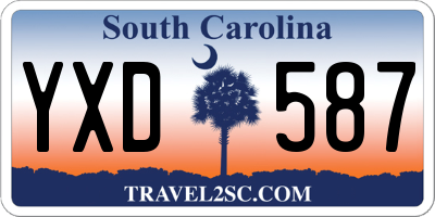 SC license plate YXD587