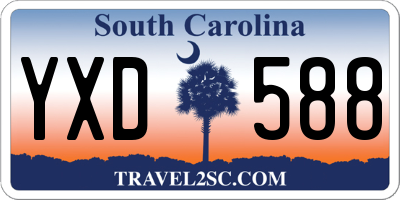SC license plate YXD588
