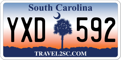 SC license plate YXD592