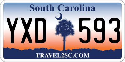 SC license plate YXD593