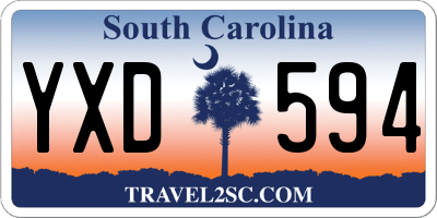 SC license plate YXD594