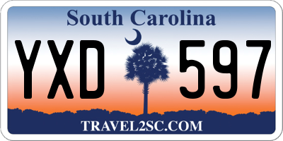 SC license plate YXD597